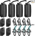 Bike Rack Garage, Bike Wall Mount Heavy Duty, Holds 77 Lbs, Swivel Bike Hangers for Garage, Adjustable Indoor Bike Storage for Bedroom Home Office, 4 Pack