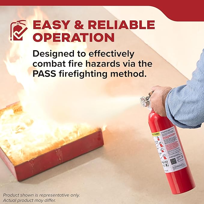 Kidde Basic Fire Extinguisher for Home, Office, Residential, Single-Use, 5BC