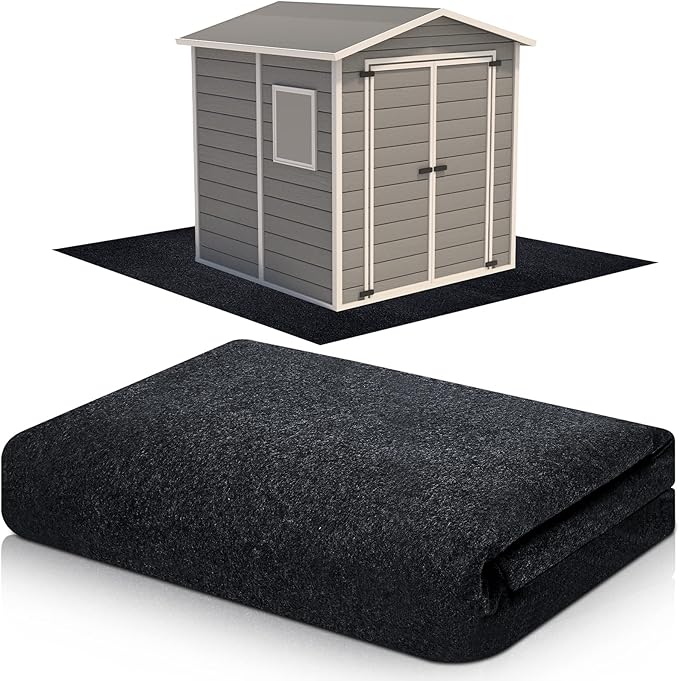 Haull Outdoor Storage Shed Floor Moat Waterproof Outdoor Carport Mat Thickened Soft Patio Furniture Pad Washable with Non Slip Backing, Storage Shed Not Included(2 x 5 ft)