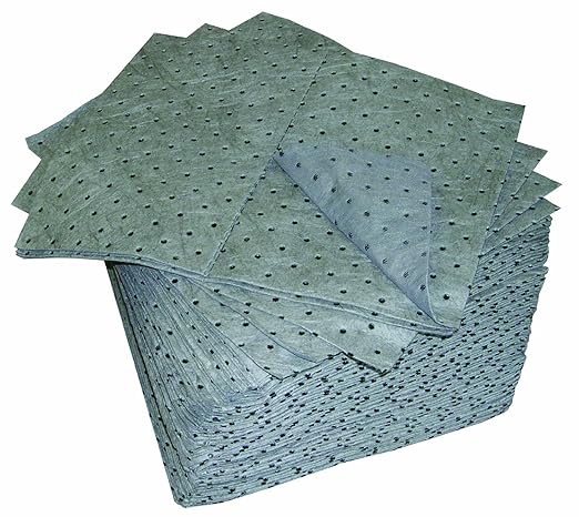 Oil-Dri L90907 15" W x 19" L Universal Heavy Weight Bonded Perforated Pads (50 Mats/Box)