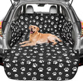 F-color SUV Cargo Liner for Dogs - Waterproof Pet Cargo Liner with Side Flaps, Comfort Dog Cargo Cover with Bumper Flap, Scrachproof, Non-Slip, Large Size Universal Fit SUVs Sedans Trunks Vans, Paw