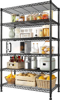 REIBII 71" H Storage Shelves 6 Tier Wire Shelving Unit 1200LBS Metal Shelves Adjustable Shelving Units and Wire Shelf Storage Rack Shelf Metal Shelving, Dorm Storage Shelves, 71" H x 29" W x 14" D