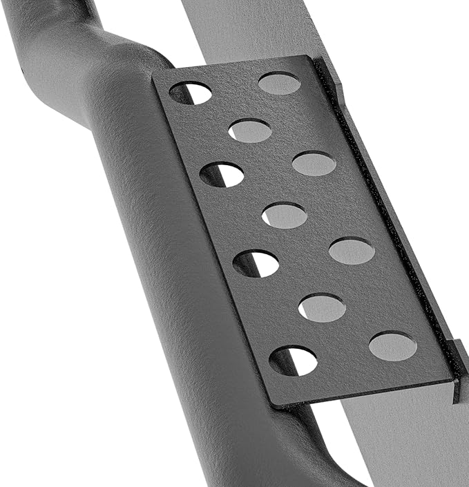Running Boards Side Steps Compatible with 1997-2006 Jeep Wrangler TJ 2 Doors, Heavy-Duty Steel Nerf Bars Step Plates Rock Sliders Rails (Off-Road, Black)