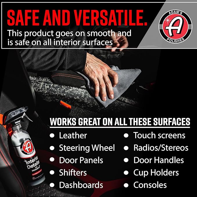 Adam's Polishes Interior Detailer Gallon (Sweet Almond) - Total Car Interior Cleaner, Protectant & Dressing | All Purpose Cleaner & Leather Conditioner | Vinyl, Dashboard, Screen, Seat Cleaner & More