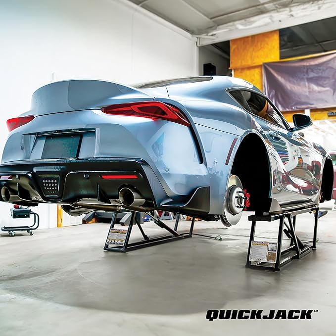 QuickJack Bundle - 8000TL Portable Car Lift, Wall Hangers & SUV Adapters, ALI Certified, 8,000-lbs. Capacity, 110V Power Unit, Car Lift for Garage, Shop, & Mechanic