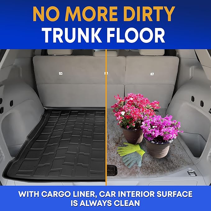 Premium Cargo Liner for Jeep Grand Cherokee 2011-2021 - 100% Protection - Custom Fit Car Trunk Mat - All-Season Black Cargo Mat - 3D Shaped Laser Measured Trunk Liners for Jeep Grand Cherokee