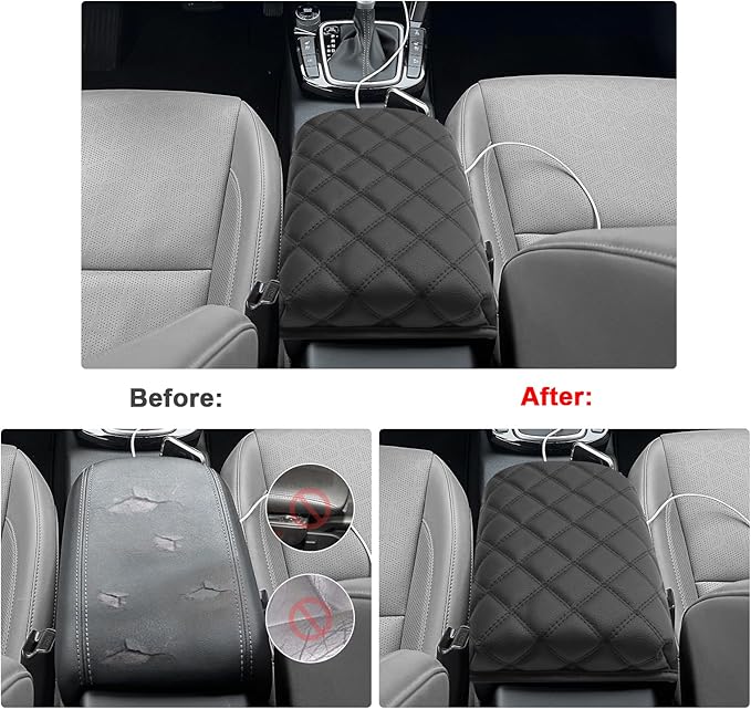 SXCY for 2024 2025 Kia Seltos Armrest Cover for Kia Seltos 2025 Accessories 2021-2024 2025 Seltos Center Console Cover Pad 2024 2025 Seltos Middle Console Cover (Thick Soft Pad)
