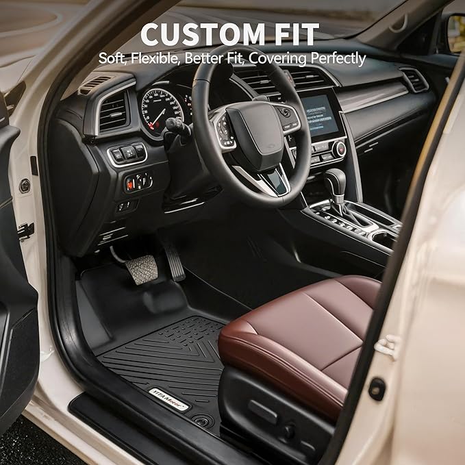 YITAMOTOR Floor Mats Fit for 2017-2025 Mazda CX-5, All Weather Custom Fit for Mazda CX5, 1st & 2nd Row, Black