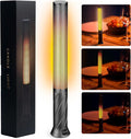 Cordless Table Lamp - Rechargeable LED Candle Light, Modern Bedside Lamp, Portable Battery Powered Desk Lamp, Rechargeable Table Lamp For Bedroom, Patio, Restaurant - Led Candles (2600mAh, Black)