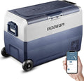 BODEGACOOLER 12 Volt Car Refrigerator,53 Quart Portable Freezer,Dual Zone Car Fridge APP Control,-4℉-68℉ RV Electric Compressor Cooler 12/24V DC 100-240V AC for Outdoor,Camping,Travel,Road Trip