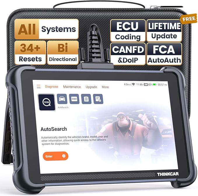 THINKCAR THINKSCAN 689 OBD2 Scanner, Bidirectional Scan Tool with Lifetime Free Update, 34+ Reset, 3000+ Active Test, ECU Coding, PMI, All System Diagnostic Scanner for Cars, CANFD & DOIP, FCA SGW