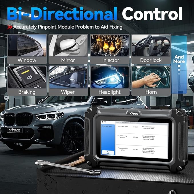XTOOL IP500 for BMW OBD2 Scanner, Full Systems Bidirectional Scan Tool with ECU Coding, Battery Registration Tool for BMW/MiNi/RR, All Reset Services-(Injector Coding/BMS/ABS), Lifetime Free Update