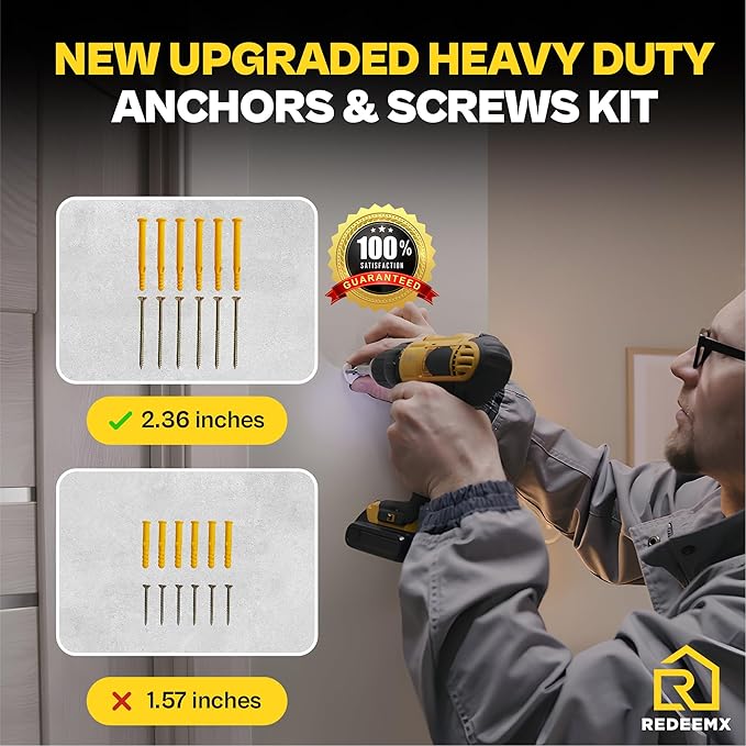 2 Pack Heavy Duty Chainsaw Wall Mount Holder – Chainsaw Hanger Rack for Garage Organization – 150lbs Capacity, Anti-Scratch Pads, 10 Gauge Steel, Storage for Chainsaw Accessories and Tools