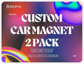 Custom Magnetic Bumper Stickers 2 Pack | Personalized Logo, Text, and Image Reflective Magnetic Signs for Vehicles | Effective Advertising Signs | Various Size | Weather-Resistant - 3x10in