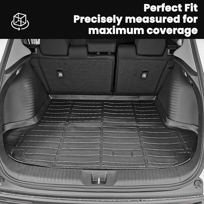 Auxko All Weather Cargo Liner Fit for Honda HRV Include Hybrid 2023 2024 2025 2026 TPE Rubber Trunk Mat HR-V Accessories All Season Guard Odorless Anti-Slip Cargo Mat Black