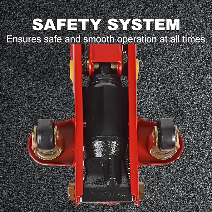 Aain AA095 2 Ton Hydraulic Floor Jack,Low Profile Hydraulic Trolley Service/Floor Jack,Lifting Range 5.7"-13", Red