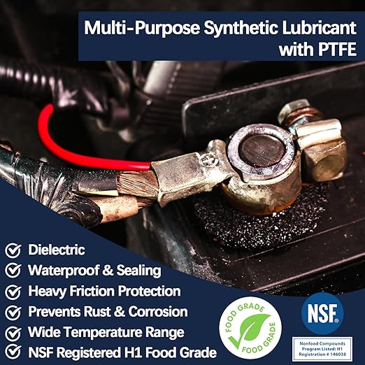 Dielectric Grease for Electrical Connectors Automotive Spark Plug Boot Battery Terminal Marine Dialectical Electronics Wiring Die Electric Contact Silicone Dialectric Grease 1 oz 1 Pcs