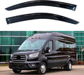 KPY Window Visor Compatible with Ford Transit 2014-2024, 2PC Rain Guard Side Window Vent Deflectors Tape-On Style, 2015 2016 2017 2018 2019 2020 2021 2022 2023