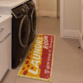 Ottomanson 20" x 59" Laundry Room Rug - Non-Slip Mat for Laundry & Mudroom - Durable, Stain-Resistant, and Easy to Clean - Perfect for High-Traffic Areas - Runner Rug for Entryway Bathroom, Yellow/Red