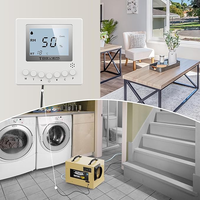 ALORAIR 120 PPD Commercial Dehumidifier, with Drain Hose for Crawl Spaces, Basements, Industry Water Damage Unit, cETL Listed, Compact, Auto Defrost Crawlspaces Dehumidifiers, Gold