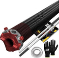 Garage Door Torsion Spring 234x1.75x29 Includes 1” Steel Bearing, Non-Slip Gloves, and Winding Bars for Left Side of Garage Door Precision E-Coating 5-Year Warranty Min. 30,000 Cycles (Red Cone)