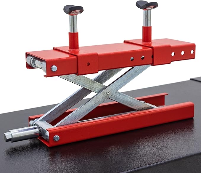 Black Widow BW-PROLIFT-HD Pneumatic ProLift Motorcycle Scissor Lift Table - 1,500 lb. Maximum Capacity and 31.25" Maximum Lift Height - Platform Measures 105" L x 24" W x 31.25" H