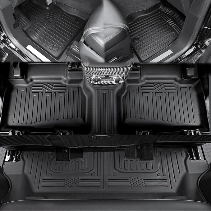 Floor Mats for 2020-2024 2025 Ford Explorer (7-seat), All Weather TPE Floor Mat Cargo Liner with Backrest Mat for Explorer ST/XLT Accessories