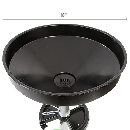 OEMTOOLS 87031 18 Gallon Oil Drain Container, Upright Adjustable Oil Drain Tank with Funnel, Waste Oil Container for Automotive Oil Changes