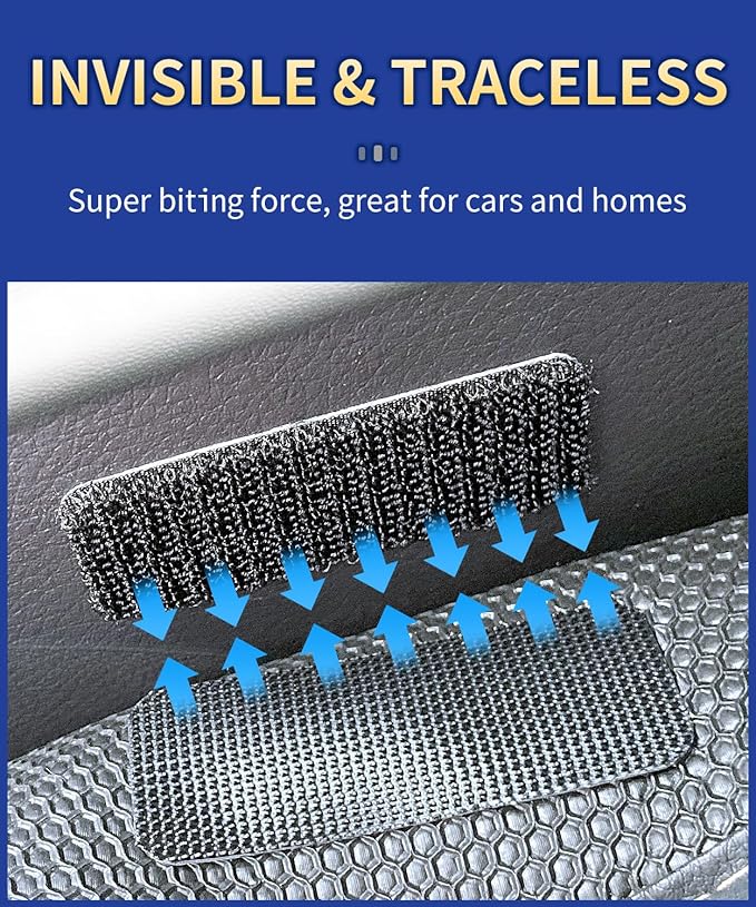 20 Sets Super Adhesive Hook and Loop Strips Heavy Duty, Made of 3M VHB, Heat Resistant Waterproof, Outdoor or Indoor Use, Black 1.2x3.2 Inch