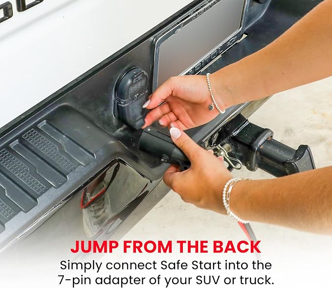 Jumper Cable | Heavy Duty Jumper Cables for Trucks, SUV | Self Rescue Car Jump Starter | Quick Connect, Built-in Lights, Portable | Prioritizing Safety | 6 Gauge Wire, 12 Ft.