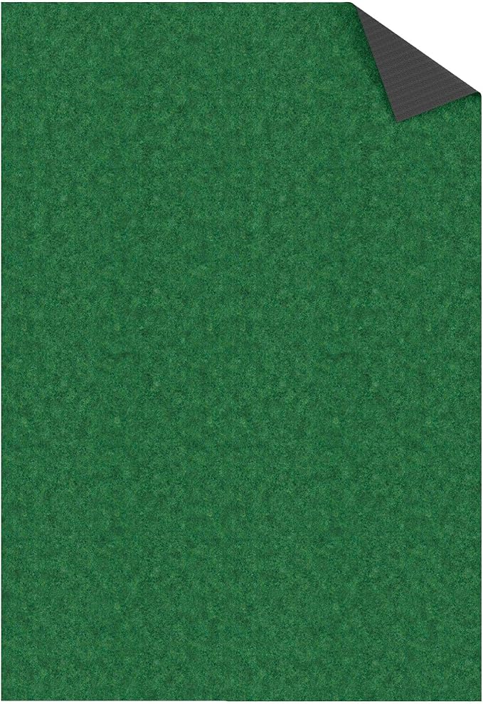 Ottomanson 6'6" x 13' Mud Mat Area Rug Scraper Carpet - Non-Slip, Dirt Trapping for Indoor & Outdoor Use - Ideal for Entryway, Garage, Kitchen, Patio & High-Traffic Areas, Green
