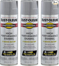 Rust-Oleum 7515838-3PK Professional High Performance Enamel Spray Paint, 14 Oz, Aluminum, 3 Pack