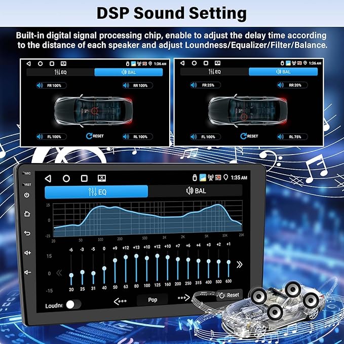 UNITOPSCI 4G+64G Radio for Subaru Forester WRX Impreza 2015-2018 Android Car Stereo CarPlay Android Auto Bluetooth 5.0 GPS 9 Inch 1280 * 720 Touchscreen DSP 32 EQ FM/RDS WiFi SWC Backup Camera Mic