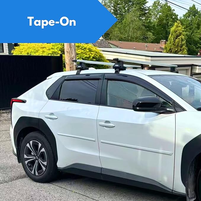 KPY Window Visor Compatible with Toyota Tacoma Extended Cab 1995-2004, Rain Guard Vent Deflectors Tape-On, 1995 1996 1997 1998 1999 2000 2001 2002 2003 2004 (Extended Cab Only)