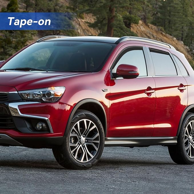 Window Visors Rain Guards Shield for 2011-2025 Mitsubishi Outlander Sport, Out-Channel Window Vent Wind Deflectors Visors Shades for 11-25 Mitsubishi ASX
