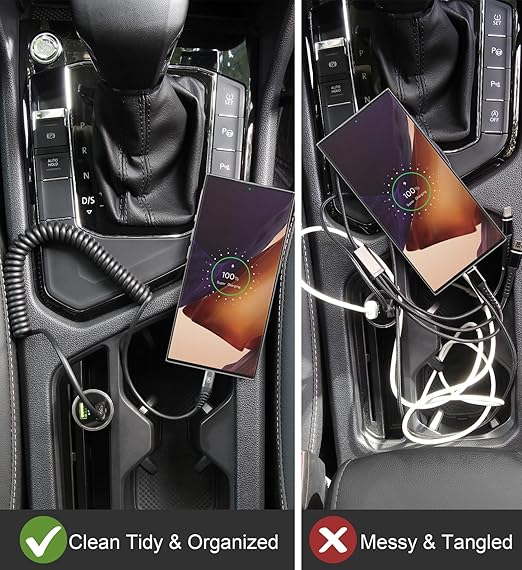 USB C Cable 6ft, 2Pack USB A to USB C 3A Fast Charging, Coiled Type C Charger Cord for Car USB-C Cable Compatible with iPhone 16/15/Plus/Pro/Pro Max/Samsung Galaxy A10e A20 A50 S20 Plus S10E Note 20