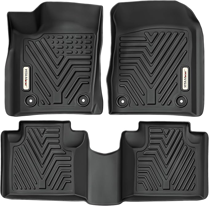YITAMOTOR All Weather Floor Mats for 2022 Jeep Grand Cherokee WK, 2016-2021 Jeep Grand Cherokee/Dodge Durango, Custom Fit Floor Liners for 1st & 2nd Row, Black