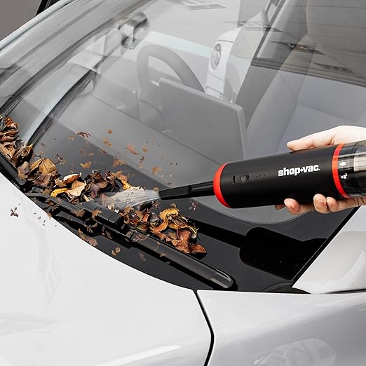 Shop-Vac Car Vacuum Cordless, 14000Pa 2-in-1 Blow/Suction Portable Air Duster, Mini Car Vacuum, Handheld & Lightweight with 6 Nozzles, Type-C Rechargeable for Auto/Home/Office