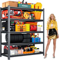 3000LBS Wire Shelving Unit, 5 Tier Adjustable Metal Storage Shelves for Kitchen Pantry Office Steel Organizer Wire Rack for Narrow Space College Dorm School, 15.7" D x 35.4" W x 72" H, Black