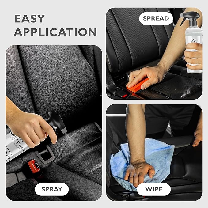 Honest Wash Car Leather Cleaner – Cleans, Conditions, & Restores Leather | Replenishes Natural Oils and Prevents Cracking | Non-Greasy Formula for Seats, Panels, & More | Made in The USA (128 Fl Oz)