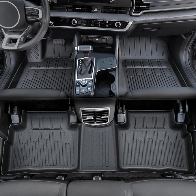 Floor Mats Set for 2023-2025 2026 Kia Sportage Gas, Full Coverage All Weather Floor Mats Cargo Mat with Backrest Protectors & Door Sill Guards for Sportage Accessories (No for Hybrid)