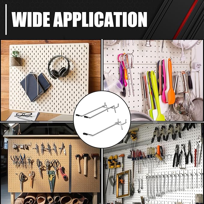 C&T 278 Piece Pegboard Hooks Assortment Kit, Pegboard Accessories Organizer Set with Bins, 1/8 and 1/4 in pegboard Hooks, for Hanging Tools, Organizing Various Tools,Garage Pegboard Wall Organization