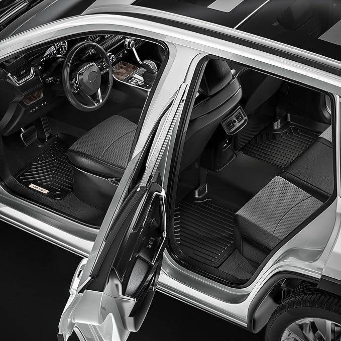 OEDRO Floor Mats Fit for 2014-2019 Mercedes Benz CLA-Class/2015-2020 Benz GLA-Class, Black TPE All Weather Front & Rear 2 Row Liner Set