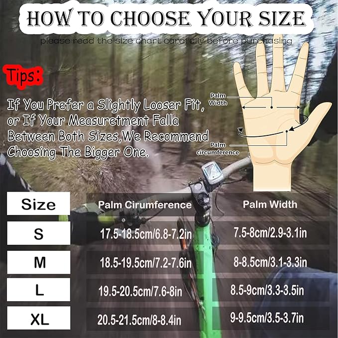 Motorcycle Gloves for Men/Women - Dirt Bike & Motocross Gloves with Anti-Slip ATV BMX MX MTB Riding Cycling Features
