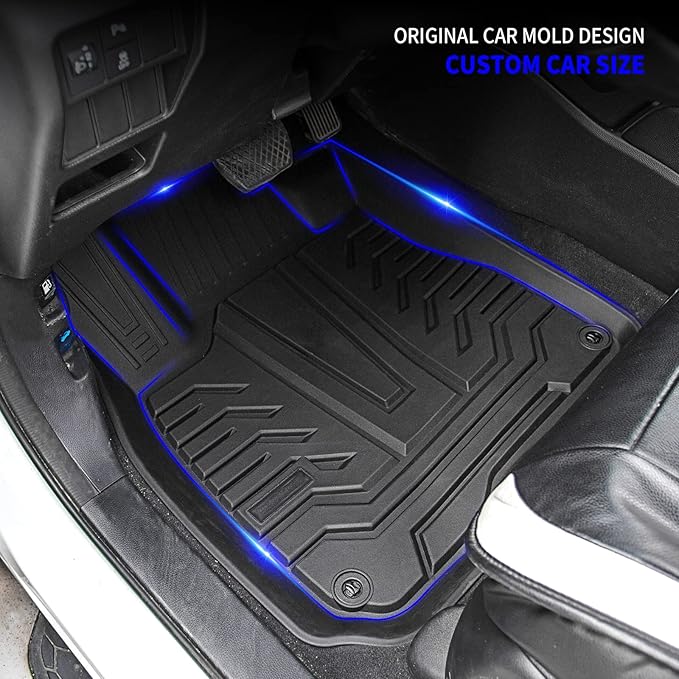 Rongtaod Floor Mats Compatible with 2017-2022 Honda CRV Cargo Liner Trunk Mat TPE All Weather Trunk Liner 2021 CR-V Accessories (Trunk Mats+Floor Mats)
