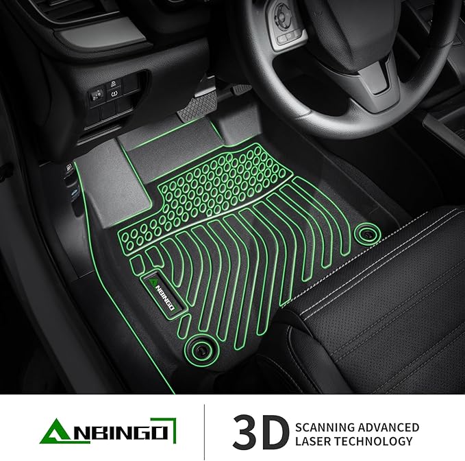 ANBINGO®Floor Mats & Cargo Liner for 2016-2021 Hyundai Tucson,2016 2017 2018 2019 2020 2021 Hyundai Tucson All Weather Protection TPE Anti-Slip Automotive Full Set Custom Car Mats Accessories - Black