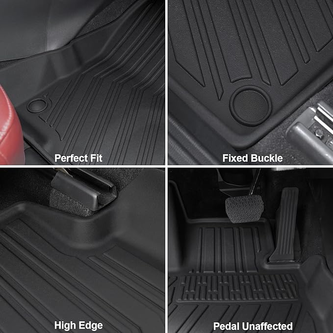 Floor Mats Set for Mazda CX-5 2017-2024 2025 Accessories, Full Coverage All Weather Floor Mats Cargo Mat with Backrest Protectors & Door Sill Guards