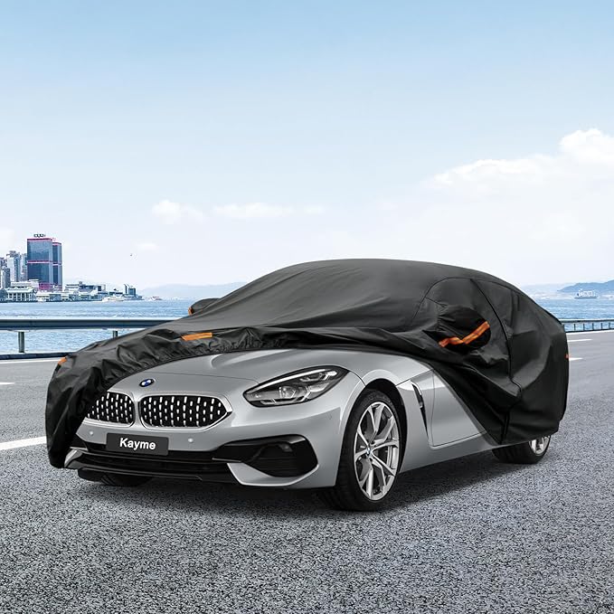 Kayme 7 Layers Car Cover Custom Fit for BMW Z4 E85 E86 E89 G29 Coupe/Roadster/Convertible (2002-2025) Waterproof All Weather for Automobiles, Outdoor Full Cover Rain Sun UV Protection