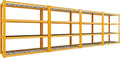 REIBII 40" W Garage Shelving Heavy Duty Metal Shelving 2200LBS Storage Shelves 4 Tier Garage Shelves Adjustable Metal Shelf for Warehouse Basement Pantry Kitchen, 4 Pack