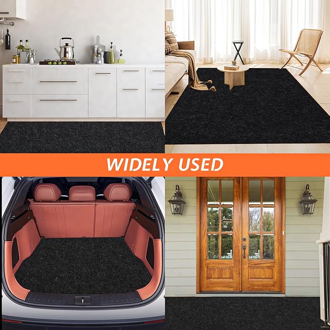 60" x 72" Heavy Duty Oil Spill Mat, Garage Floor Mat for Under Car, 1/4 Inch Thicked Waterproof Rubber Backing Mat Protect Floor, Reusable Oil Drip Leak Absorbent Pads